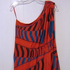 Marc by Marc Jacobs Red Multi One Shoulder Dress